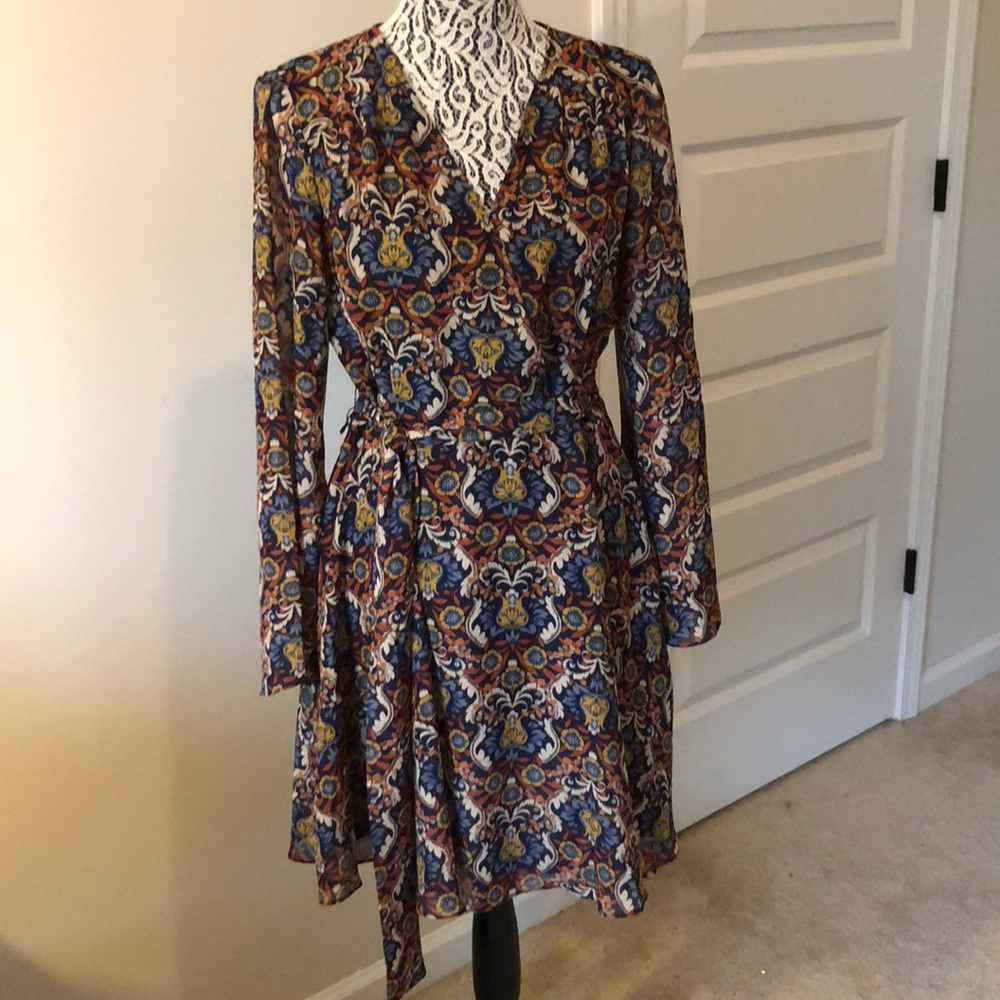 Floral Dress with Side Zipper